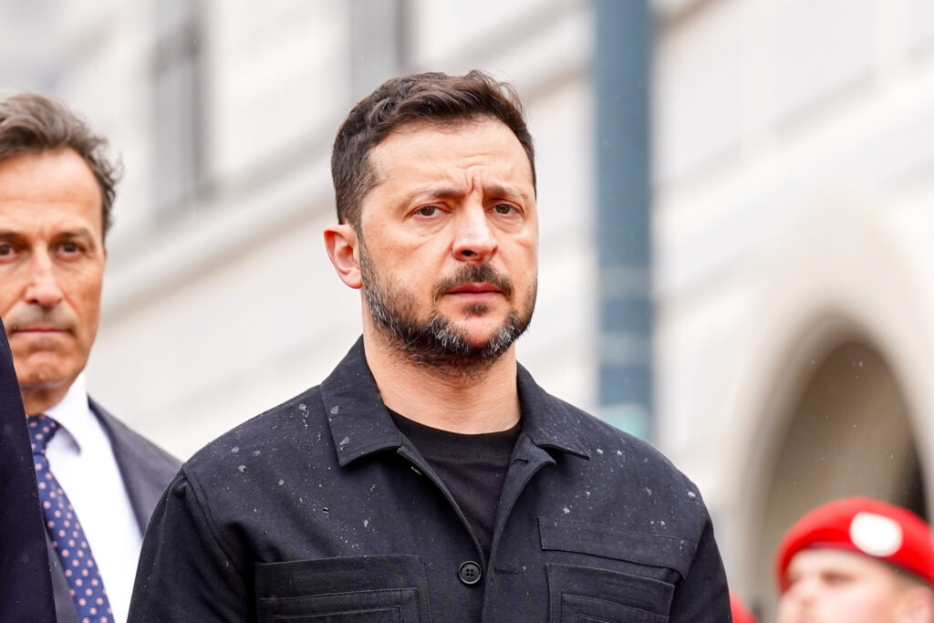 Volodymyr Zelenskyy during a state visit in Vienna